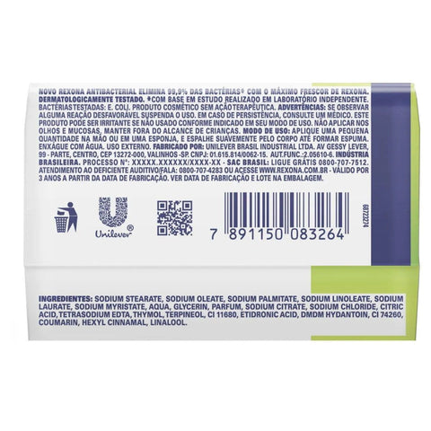 Sabonete Corporal Rexona Antibacterial Erva-Doce, Barra, 1 Unidade Com 84G