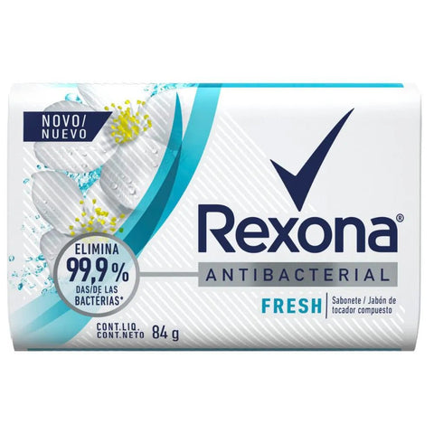 Sabonete Corporal Rexona Antibacterial Fresh, Barra, 1 Unidade Com 84G