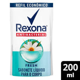 Sabonete Corporal Rexona Antibacterial Fresh, Líquido, Refil, 1 Unidade Com 200Ml