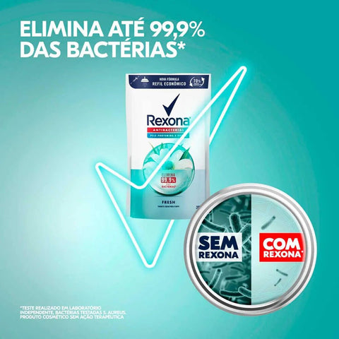 Sabonete Corporal Rexona Antibacterial Fresh, Líquido, Refil, 1 Unidade Com 200Ml