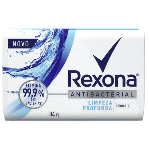 Sabonete Corporal Rexona Antibacterial Limpeza Profunda, Barra, 1 Unidade Com 84G