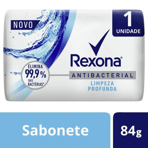 Sabonete Corporal Rexona Antibacterial Limpeza Profunda, Barra, 1 Unidade Com 84G
