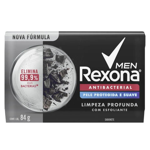 Sabonete Corporal Rexona Antibacterial Men, Barra, 1 Unidade Com 84G