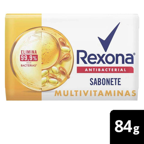 Sabonete Corporal Rexona Antibacterial Multivitaminas, Barra, 1 Unidade Com 84G