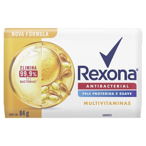 Sabonete Corporal Rexona Antibacterial Multivitaminas, Barra, 1 Unidade Com 84G