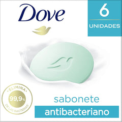 Sabonete Dove Cuida & Protege Antibacteriano, Barra, 6 Unidades Com 90G Cada, Leve Mais Pague Menos