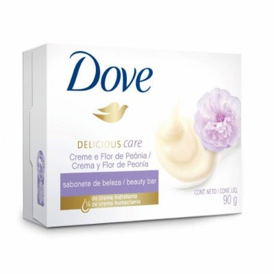 Sabonete Dove Delicious Care Creme e Flor de Peônia, Barra, 1 Unidade Com 90G