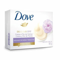 Sabonete Dove Delicious Care Creme e Flor de Peônia, Barra, 1 Unidade Com 90G