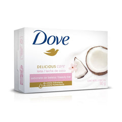 Sabonete Dove Delicious Care Leite de Coco e Pétalas de Jasmim, Barra, 1 Unidade Com 90G