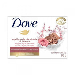 Sabonete Dove Equilíbrio de Oleosidade Argila e Água de Rosas, Barra, 90G