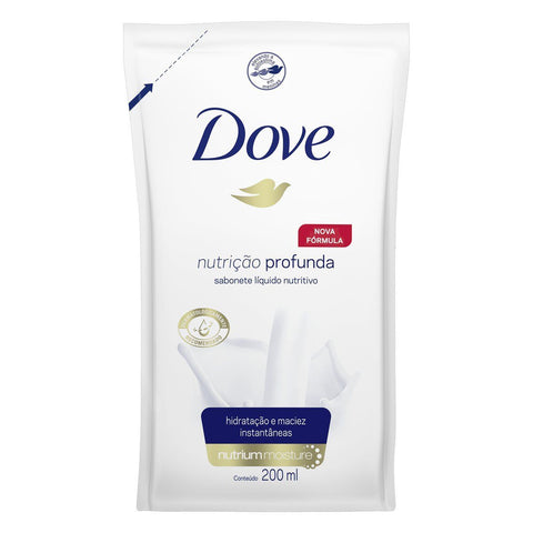 Sabonete Dove Nutrição Profunda Refil, Líquido, 1 Unidade Com 200Ml