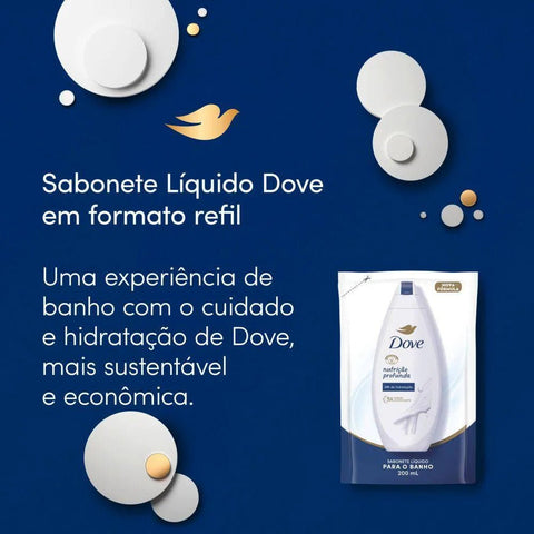 Sabonete Dove Nutrição Profunda Refil, Líquido, 1 Unidade Com 200Ml