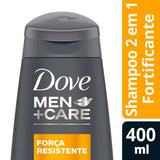 Shampoo 2 Em 1 Dove Men+Care Força Resistente 400Ml