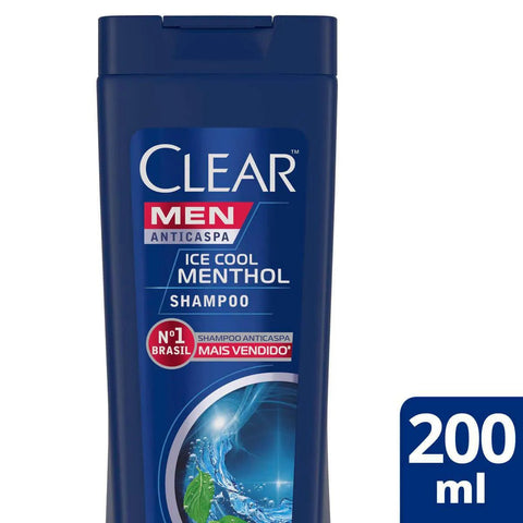 Shampoo Anticaspa Clear Men Ice Cool Menthol 1 Unidade Com 200Ml