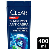 Shampoo Anticaspa Clear Men Ice Cool Mentol 400 Ml