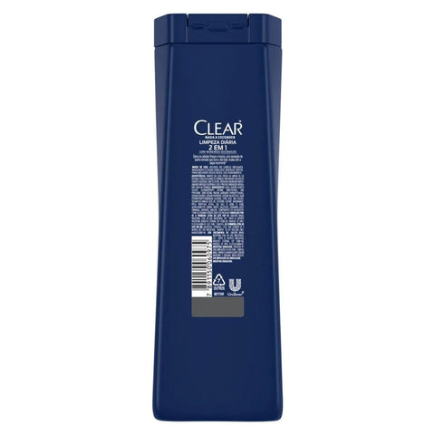 Shampoo Anticaspa Clear Men Limpeza Diária 2 Em 1 - Leve 400Ml Pague 300Ml