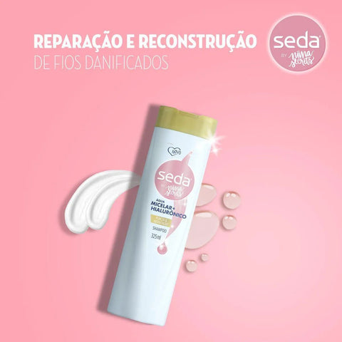 Shampoo Seda Limpeza Micelar + Ácido Hialurônico By Niina Secrets 325Ml