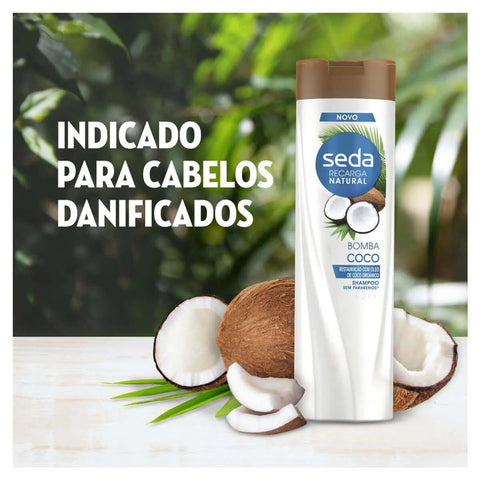Shampoo Seda Recarga Natural Bomba Coco 325Ml